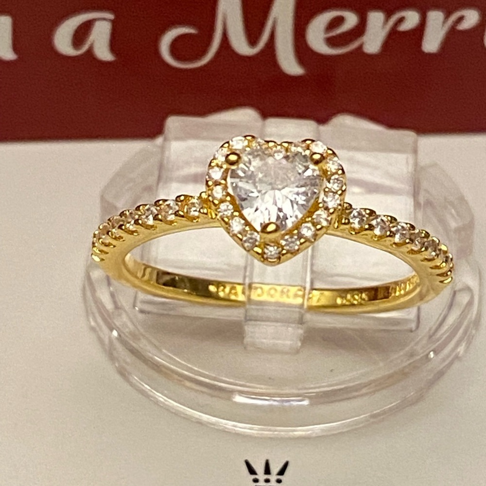 Pandora shine Elevate Heart ring size 8